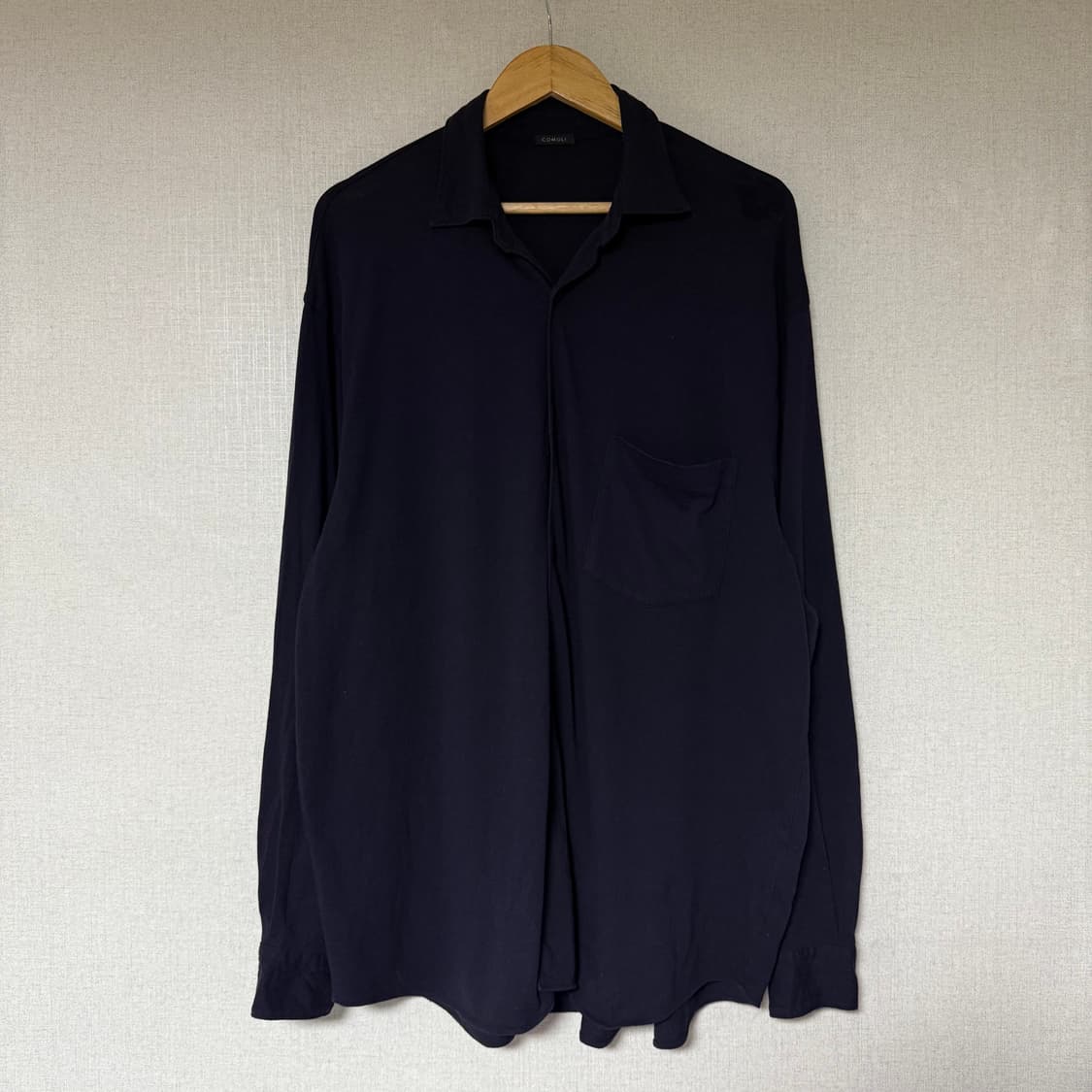 [2]코모리 24SS 네이비 코튼 저지 셔츠 상품이미지7