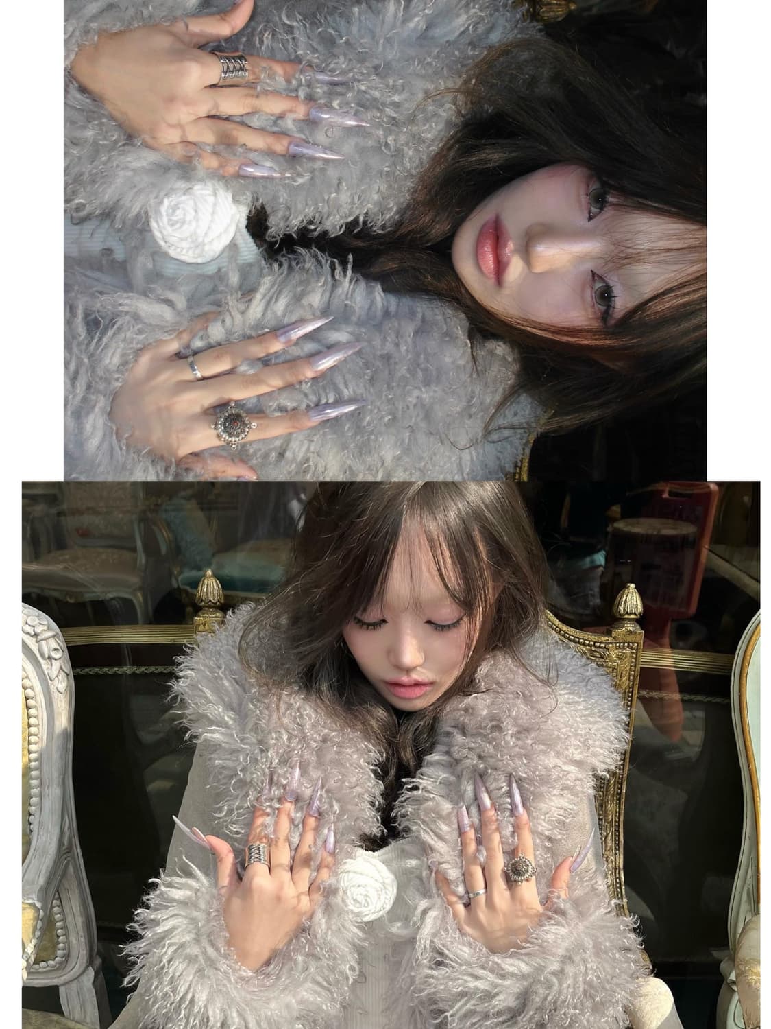 2000Archives Foxy fur Mustang Coat Grey  상품이미지7
