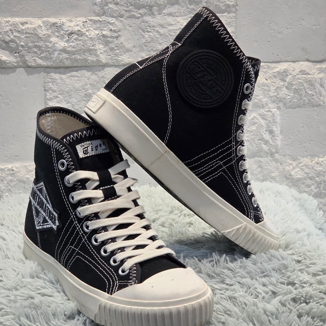 7a-1:오니츠카타이거 하이탑 캔버스 블랙(235)-거의새거 상품이미지4