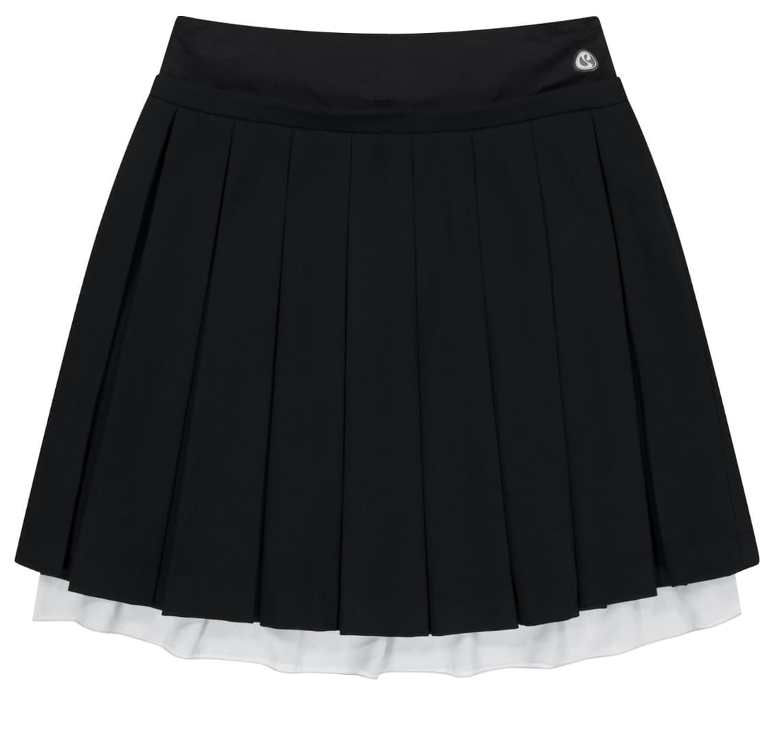 새상품) 코이세이오 더블 플리츠 스커트 블랙 1사이즈 상품이미지1