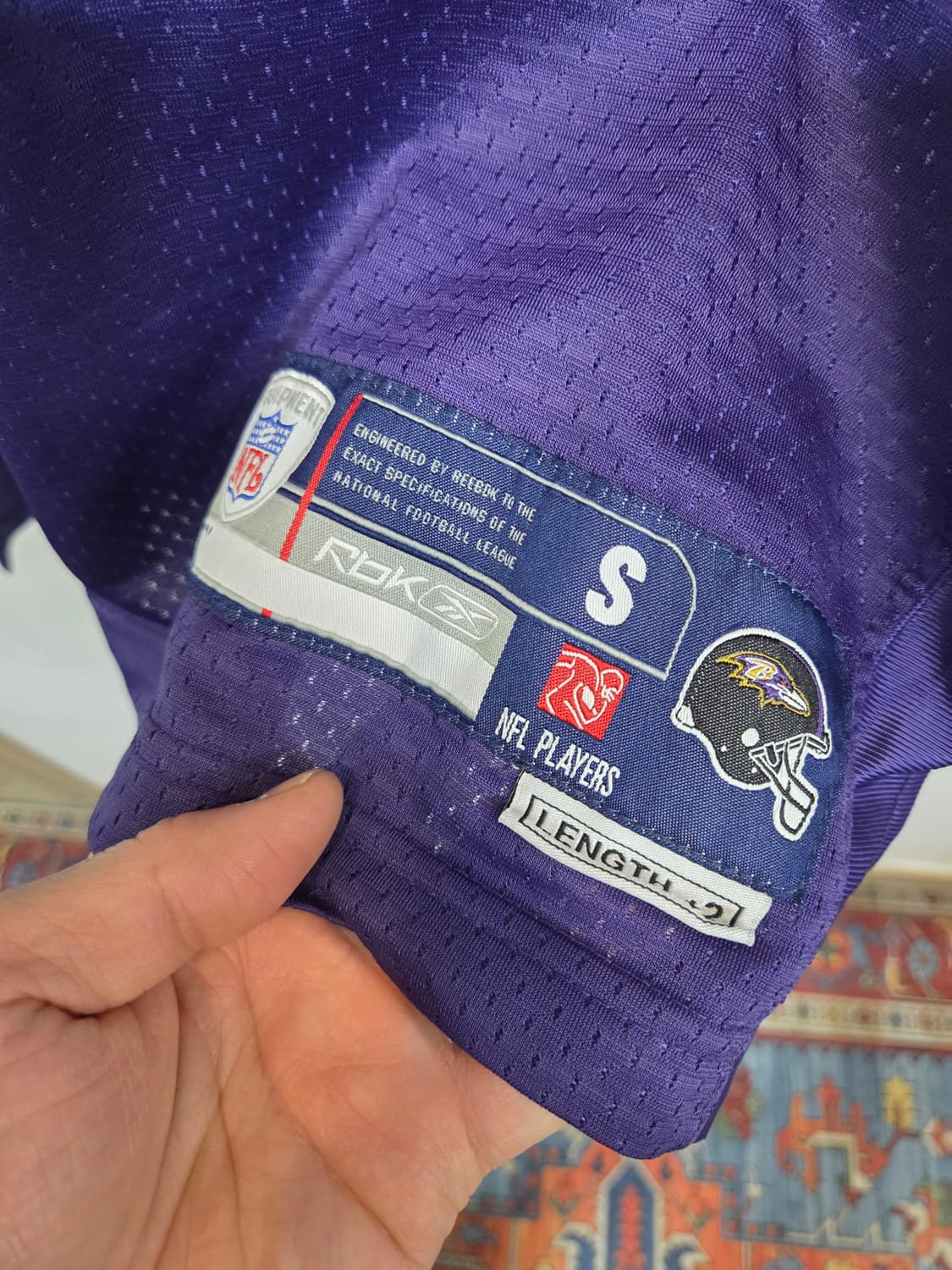 리복 nfl 볼티모어 레이븐스 럭비져지 반팔 s 상품이미지4