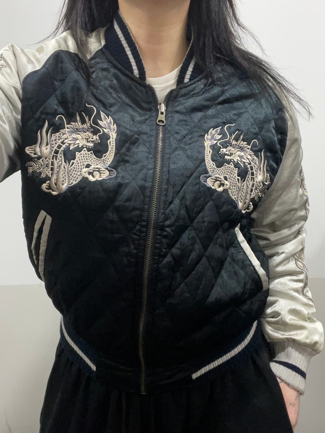 80’s Jpn Pazzo X Hound Dog 오리엔탈리버시블 스카잔 상품이미지1