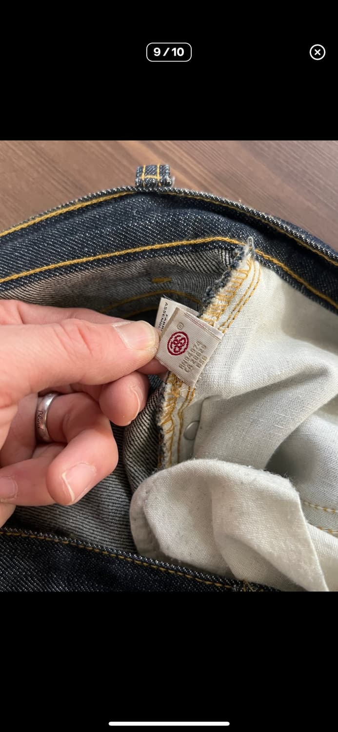 STUSSY 스투시 백로고 흑청 생지데님 36사이즈 상품이미지9