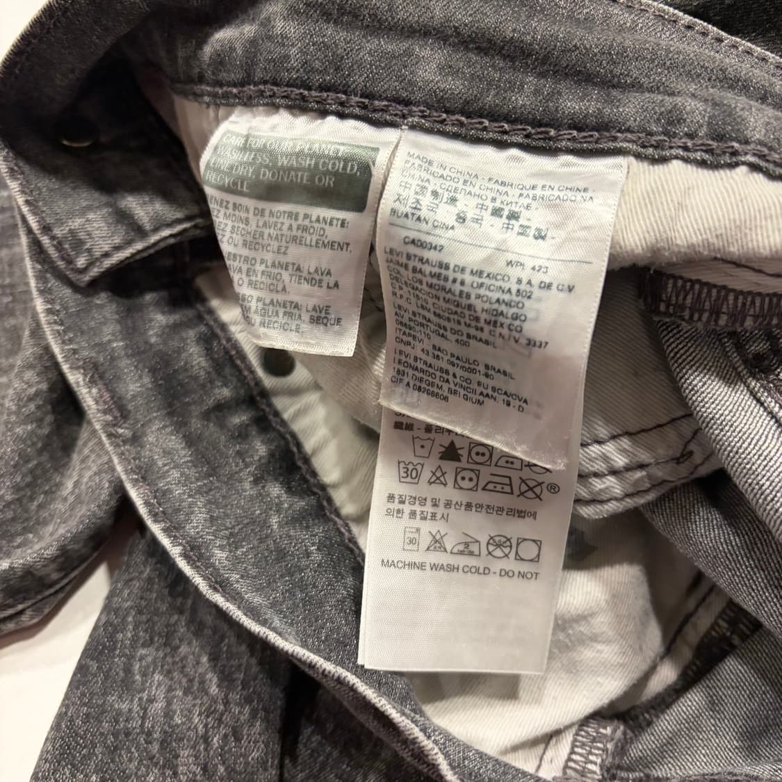 [30x32] 리바이스 511 흑청 블랙 데님 팬츠 C890 상품이미지6