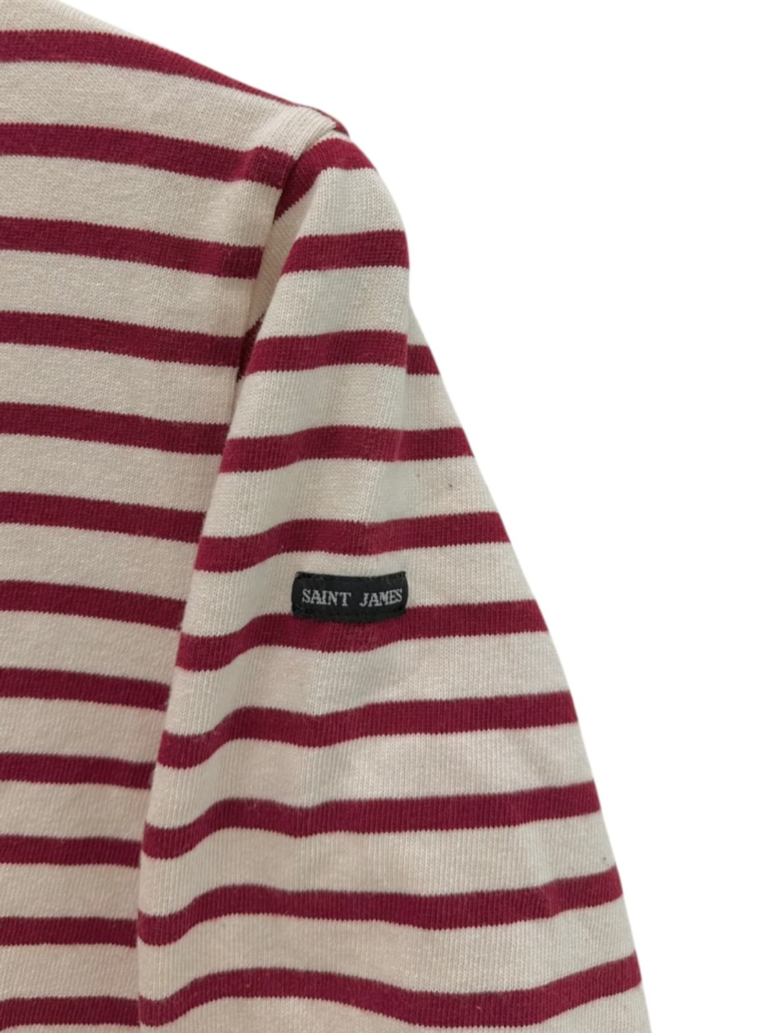 세인트제임스 롱슬리브 긴팔티 아이보리&버건디 (XS) 상품이미지7