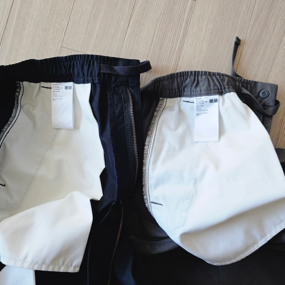 S ) 유니클로 U 르메르 와이드핏 조거 워크 팬츠 - 블랙 / 올리브 상품이미지5