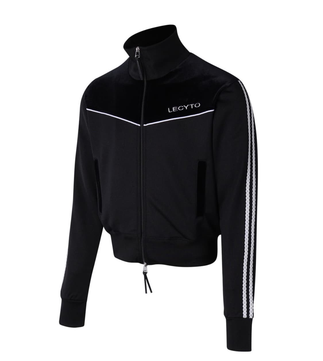 Piping Line Track Zip Up Jacket_[Black] 상품이미지1