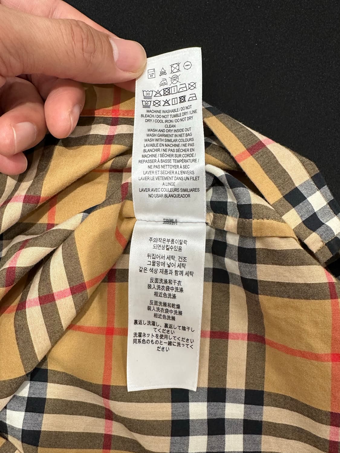 버버리 셔츠 원피스 14Y(성인가능) 상품이미지6