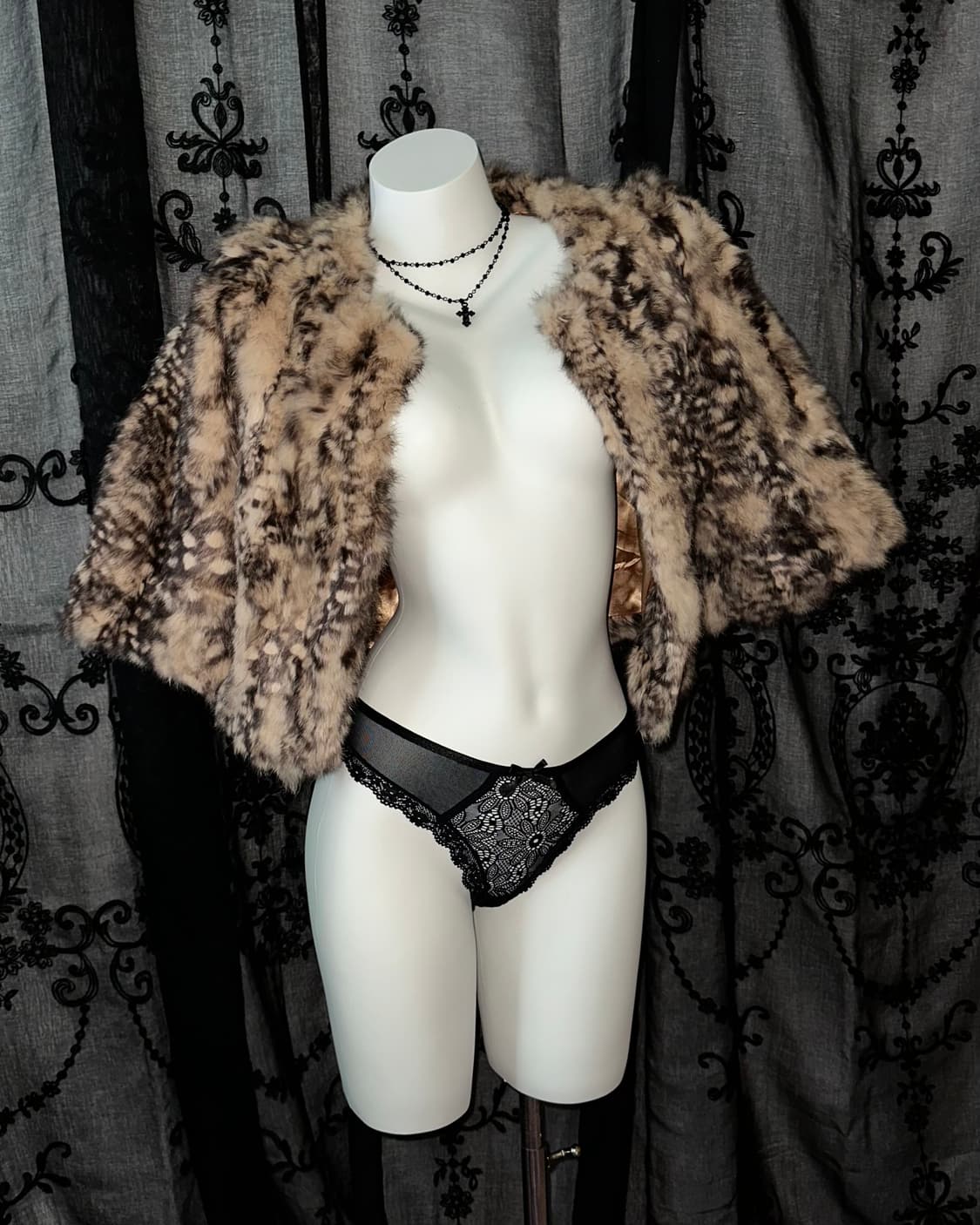 rabbit fur short jacket 상품이미지1
