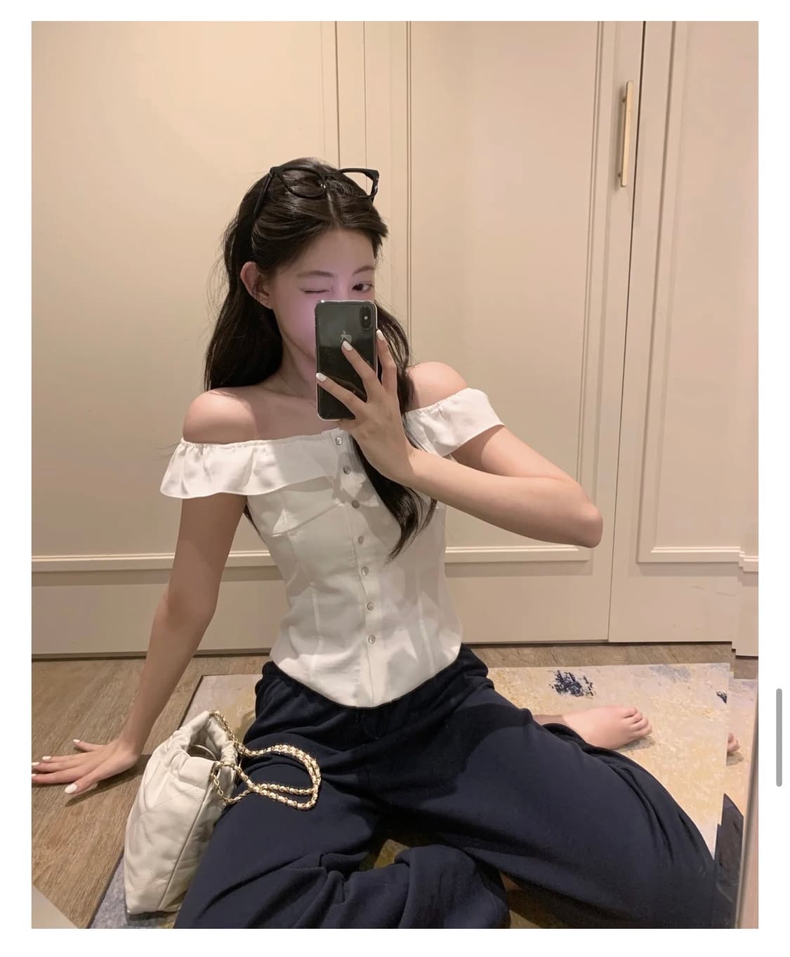 제니오 셀리 프릴 블라우스 상품이미지1