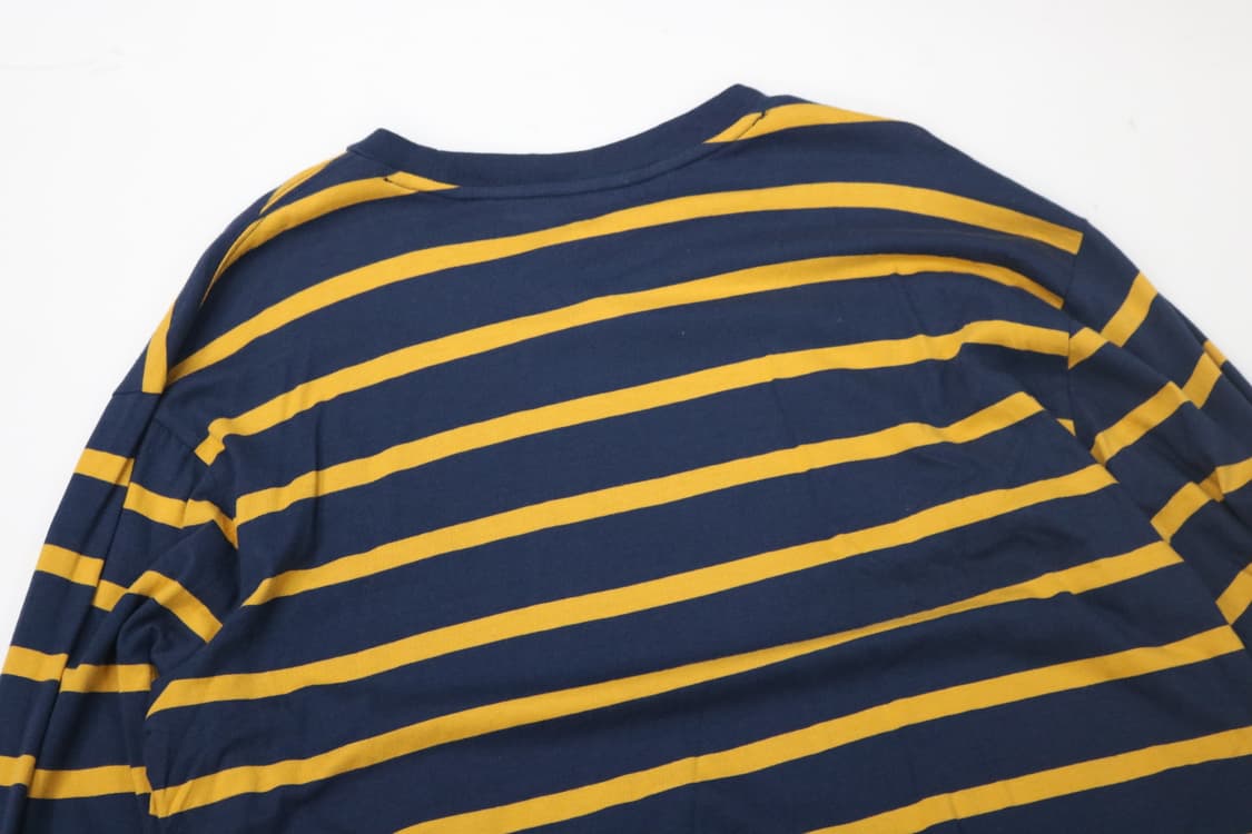 GAP 갭 오가닉 코튼 네이비 옐로우 스트라이프 롱 슬리브 티셔츠 (L) 상품이미지7