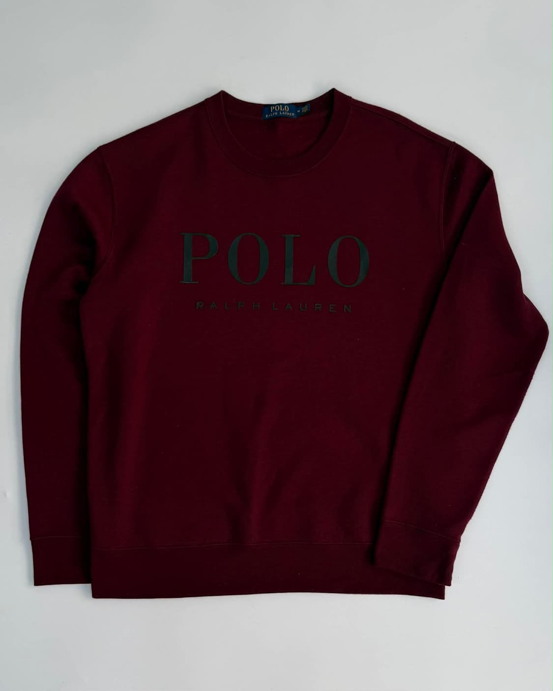 [M] 폴로 랄프로렌 빅로고 버건디 스웻 셔츠 맨투맨 상품이미지1
