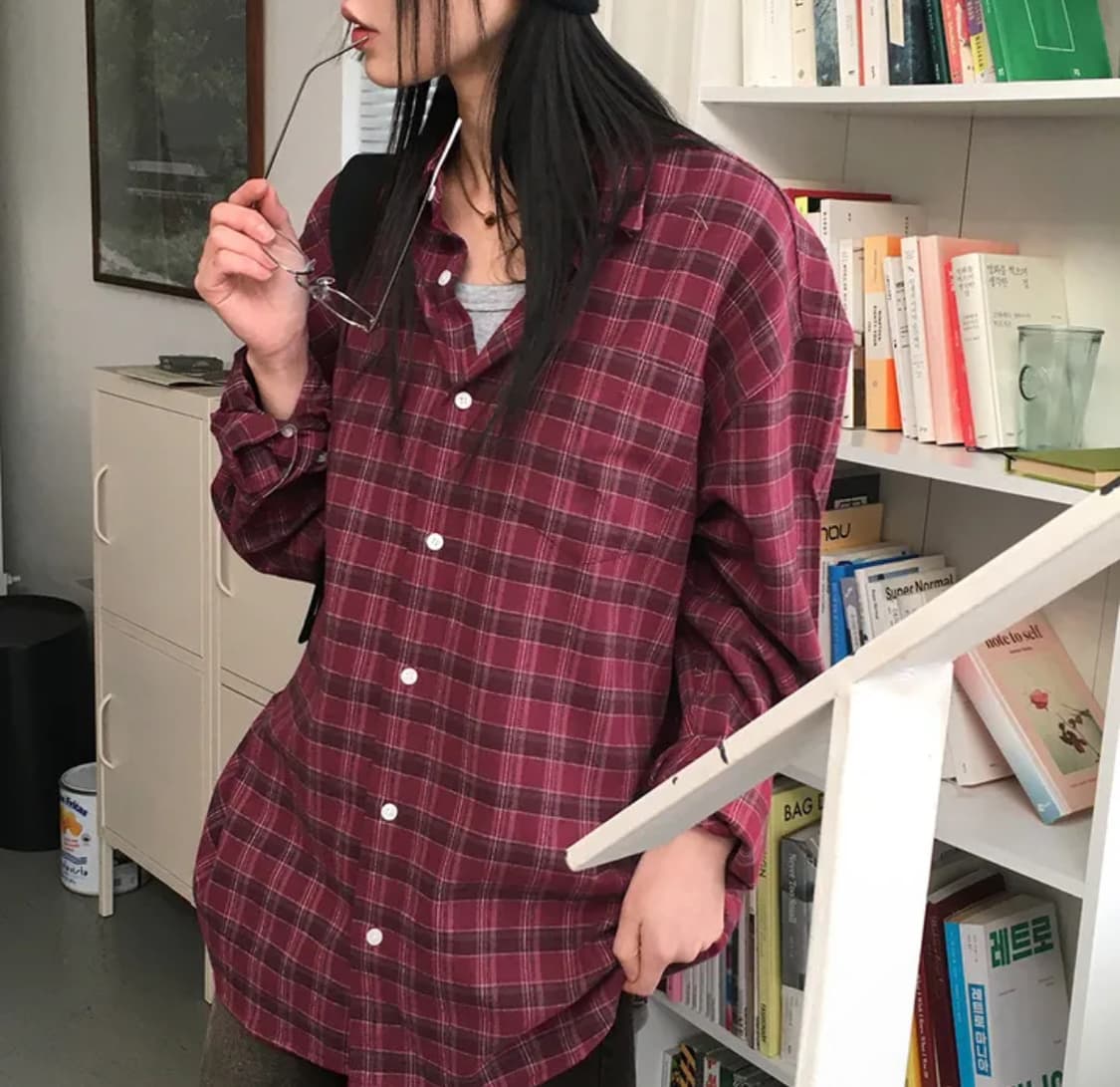 원더원더 빈티지 체크 셔츠 상품이미지1