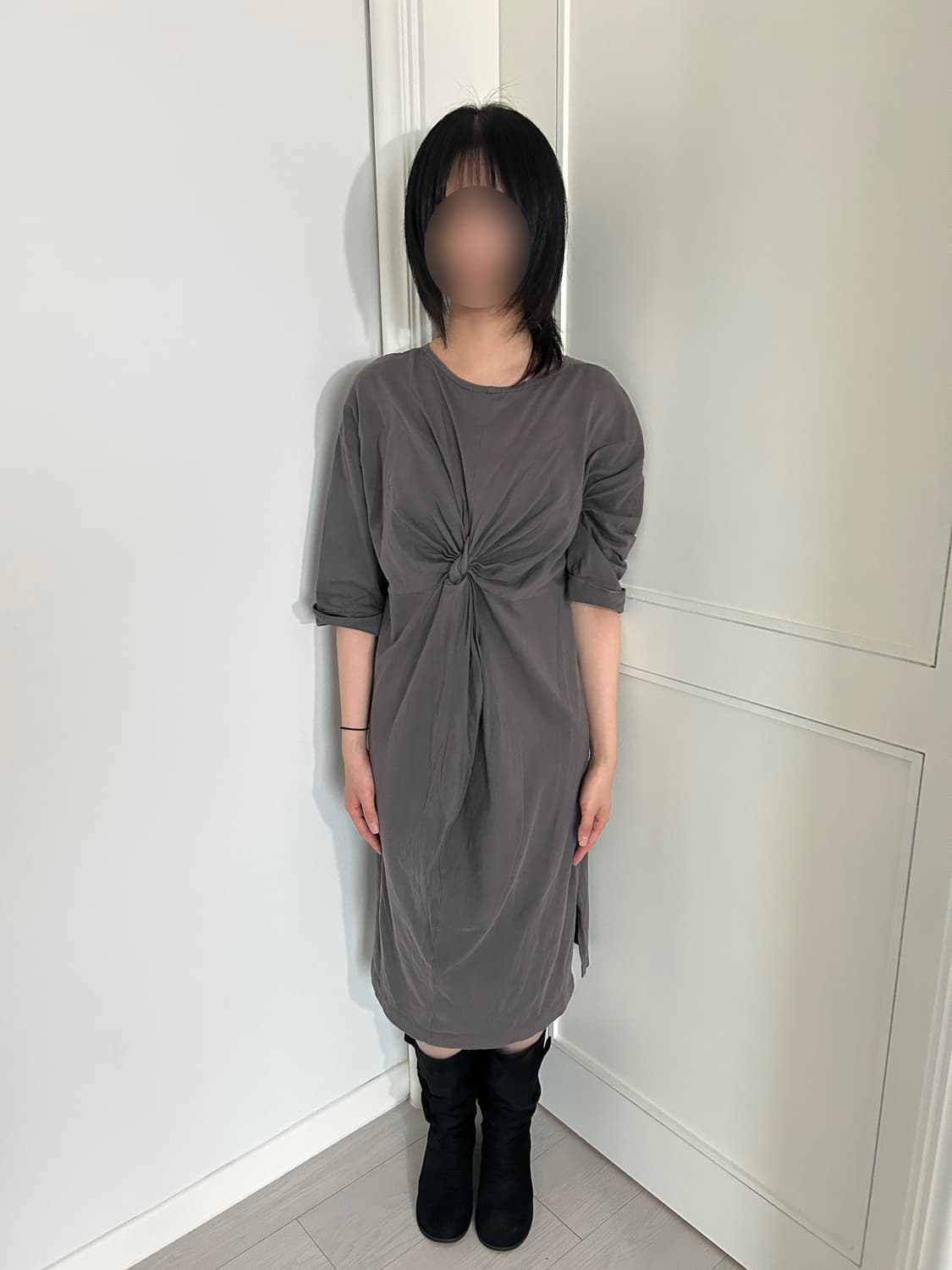 Back Knotted Midi Dress / 빈티지 꼬임 원피스 상품이미지2
