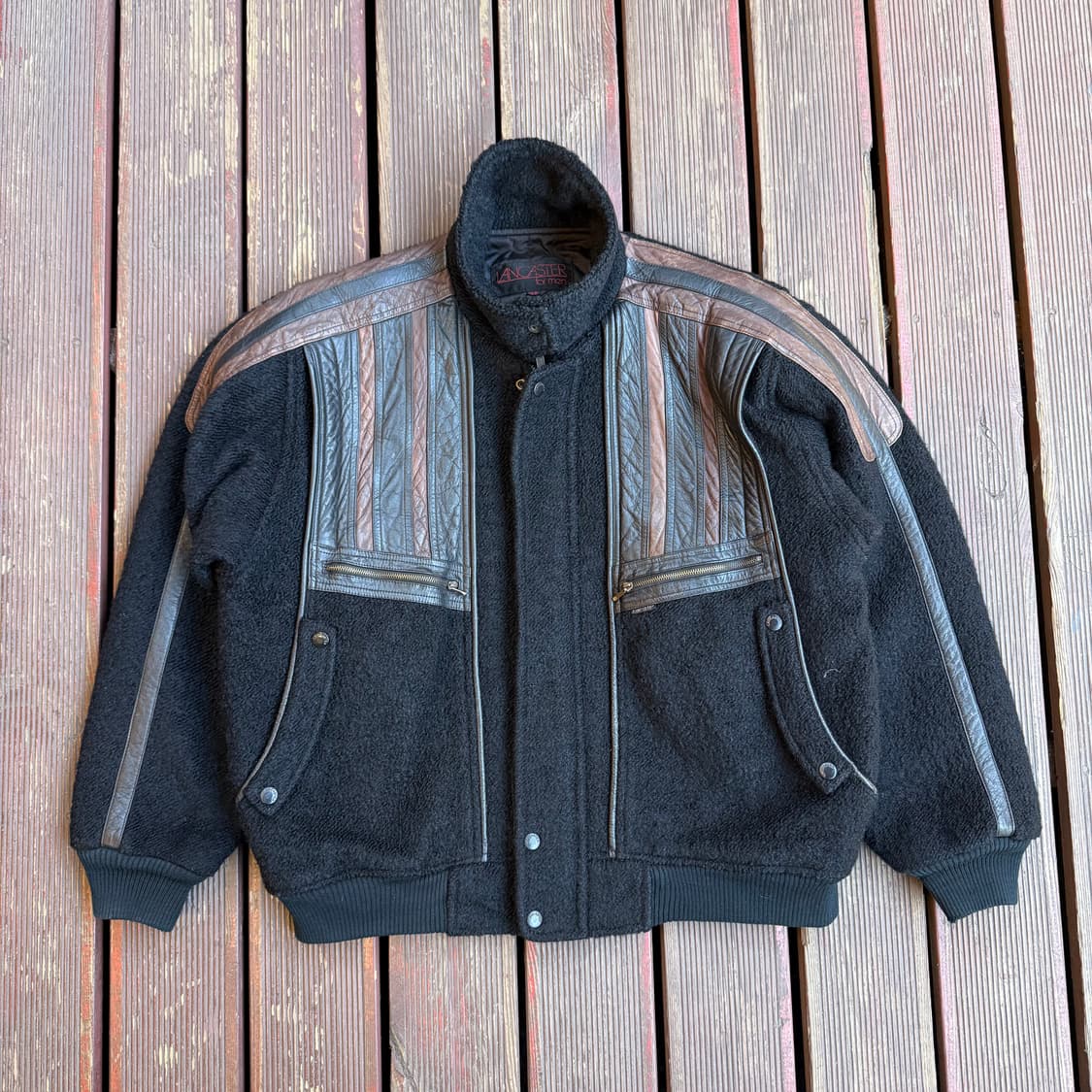 LANCASTER 털 블랙 봄버 자켓 상품이미지1