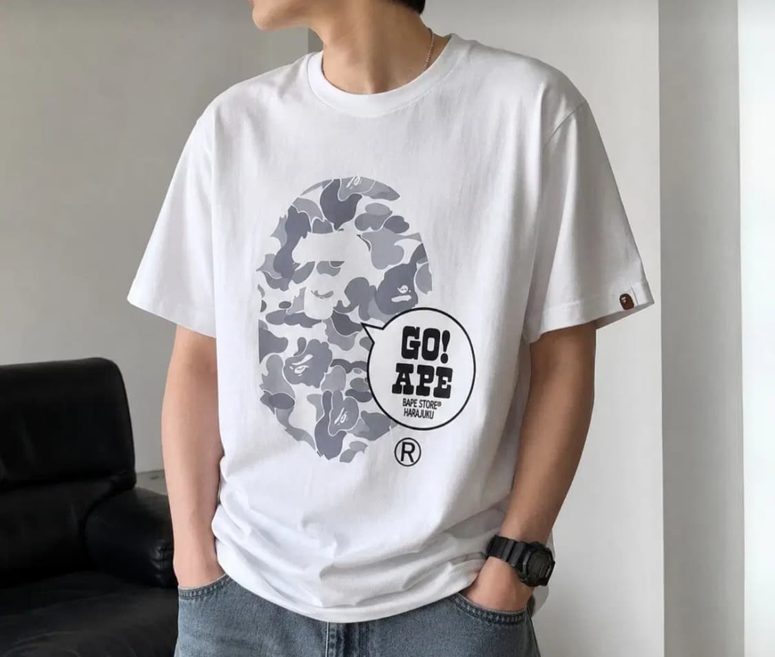 BAPE 베이프 고! 베이프 하라주쿠 카모  반팔 티셔츠 s~xl. 상품이미지3