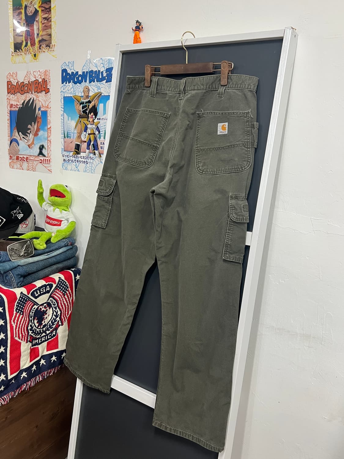 Carhartt 칼하트 던가리 핏 워크웨어 카고 팬츠 상품이미지1