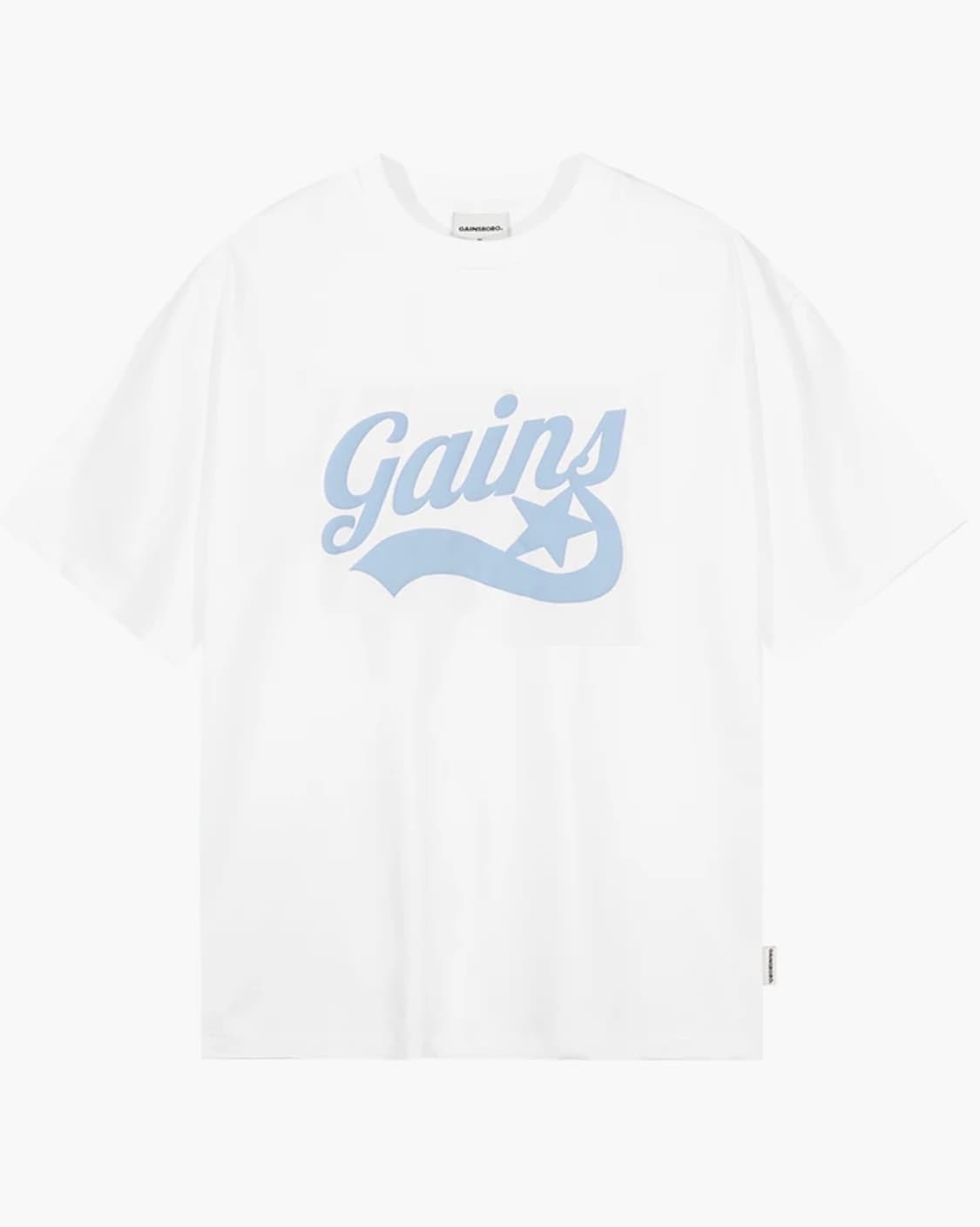 게인스보로 오리지날 스타로고 반팔 티셔츠_화이트/스카이블루 상품이미지1