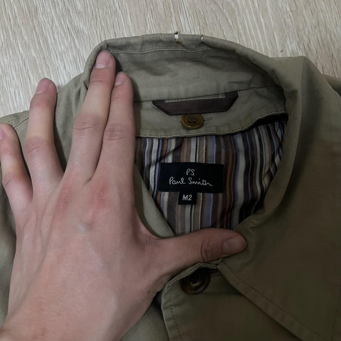 폴스미스 울 안감내피 싱글 트렌치 맥코트 M/95  상품이미지4