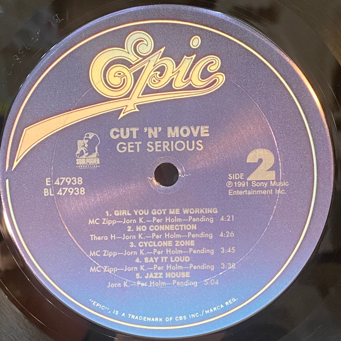(중고LP-비트/하우스) Cut 'N' Move -Get Serious 상품이미지5
