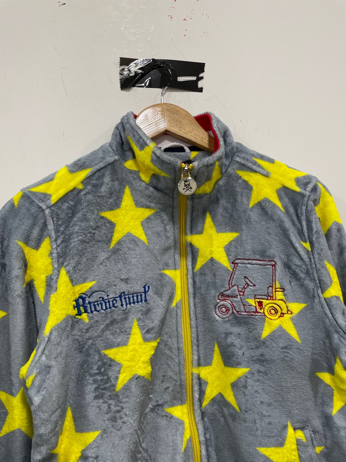 Jpn Birdie Hunt 버디헌트 스컬자수 별패턴 플리스 후드집업 상품이미지7