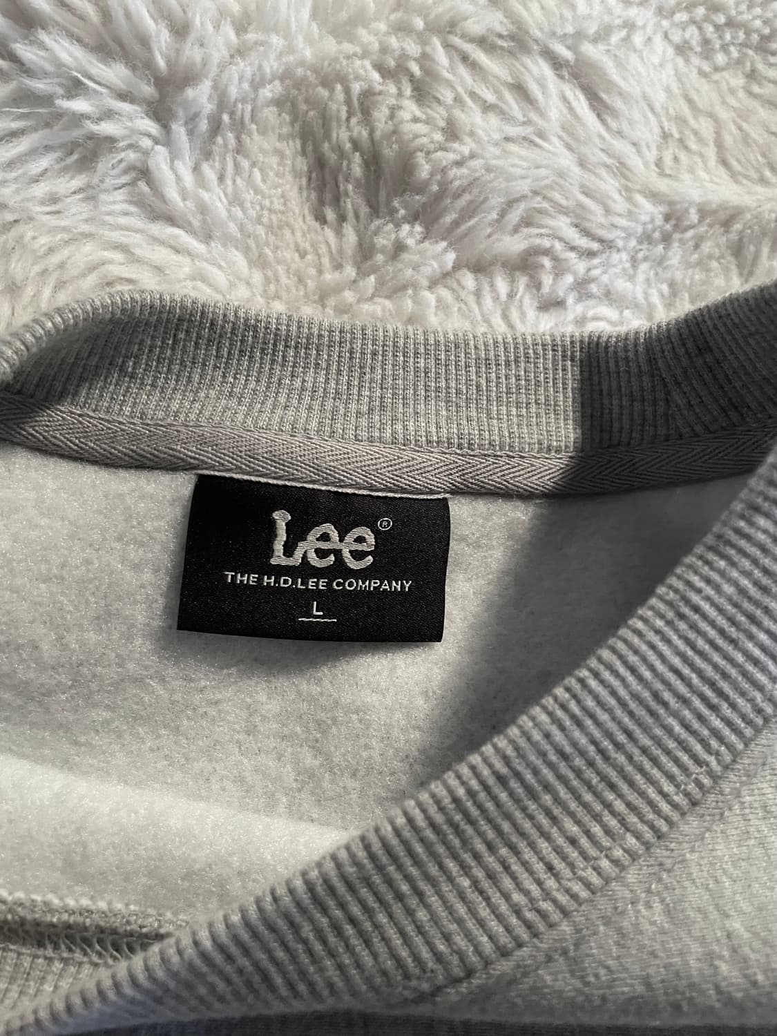 리 기모 맨투맨 그레이 상품이미지3