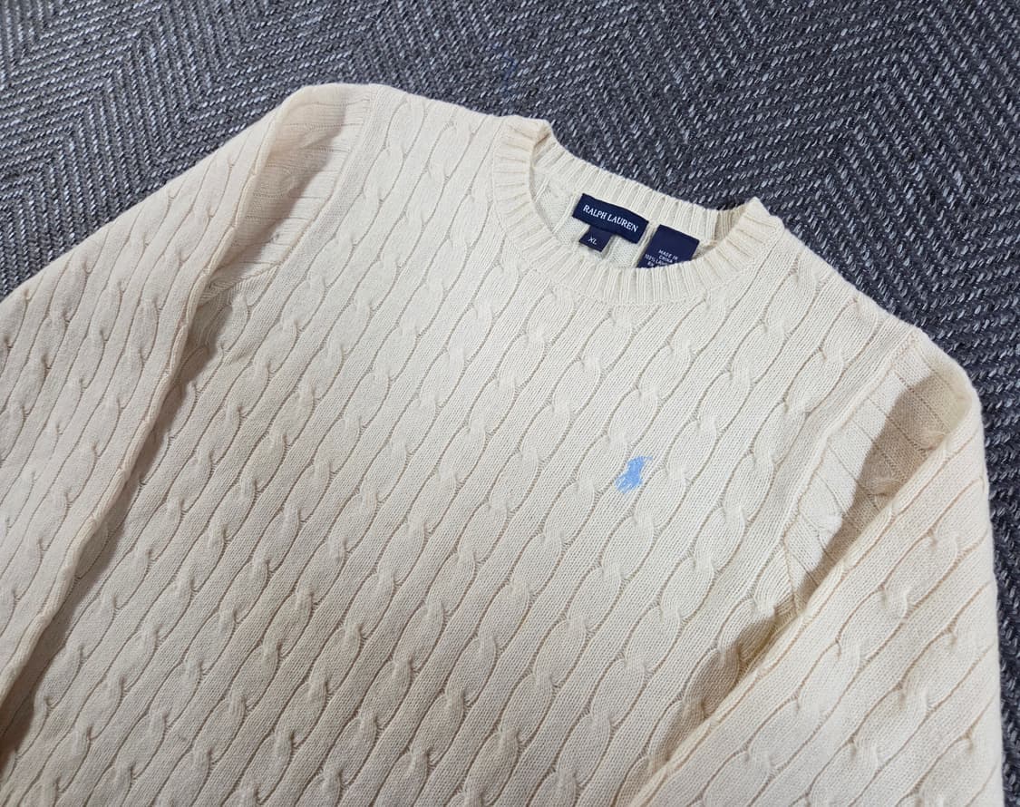 폴로 랄프로렌 울 크림 케이블 니트
 상품이미지3
