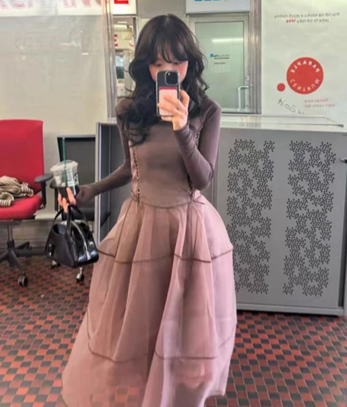 fletta 플레따 95_Lace up Organza Dress (BR) 상품이미지1