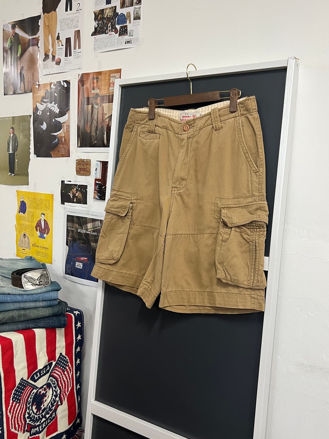 Dickies 디키즈 워크웨어 카고 베이지 하프팬츠 상품이미지1