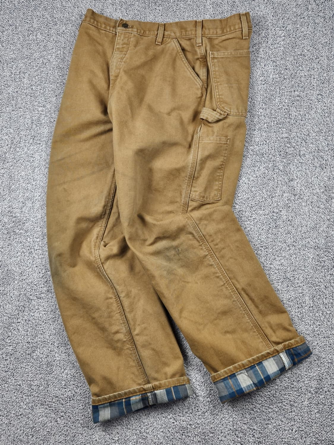 칼하트 헤비 플란넬 카펜터 캔버스 워크 팬츠 (36X32) / 10308 상품이미지3