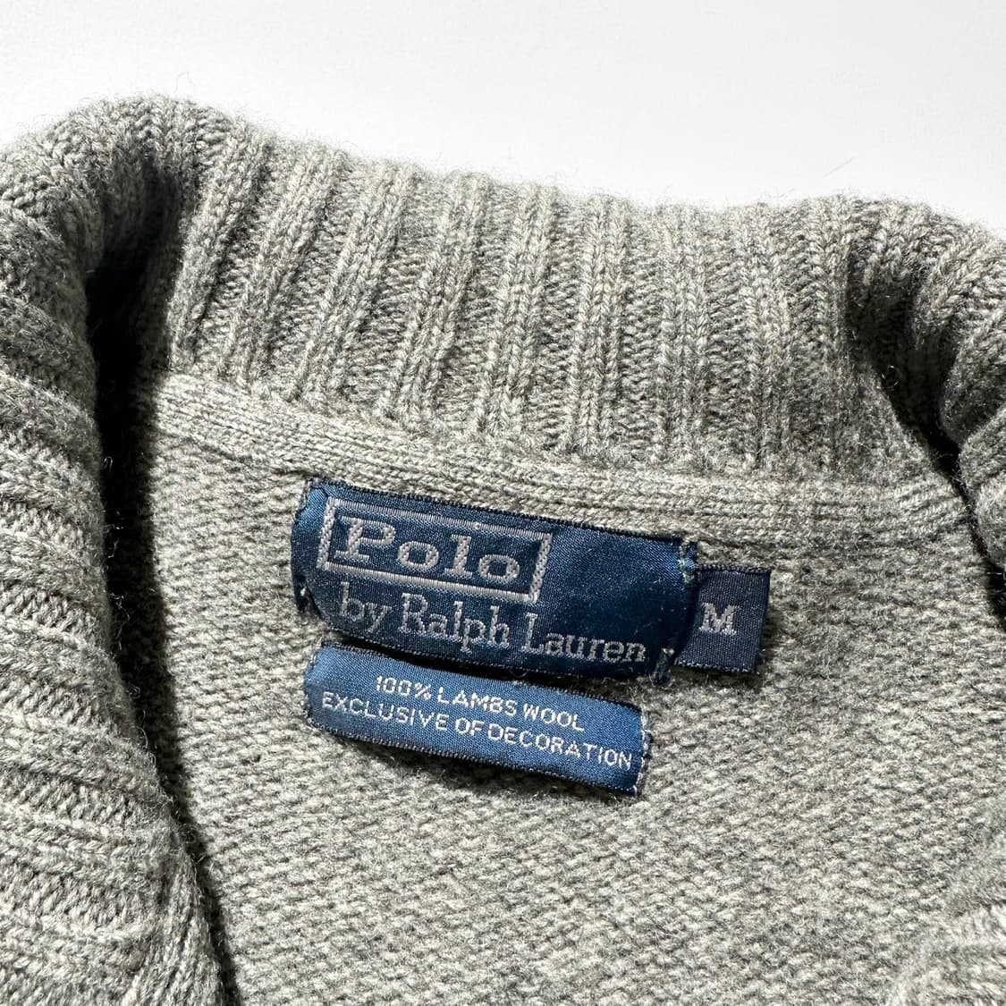 폴로 랄프로렌 램스울 크레스트 로고 투웨이 집업 니트 가디건 상품이미지5