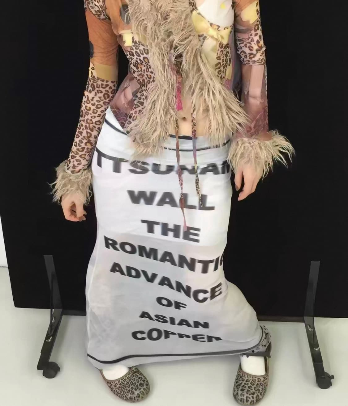 tsunami 레터링 쉬어 롱 스커트 상품이미지2