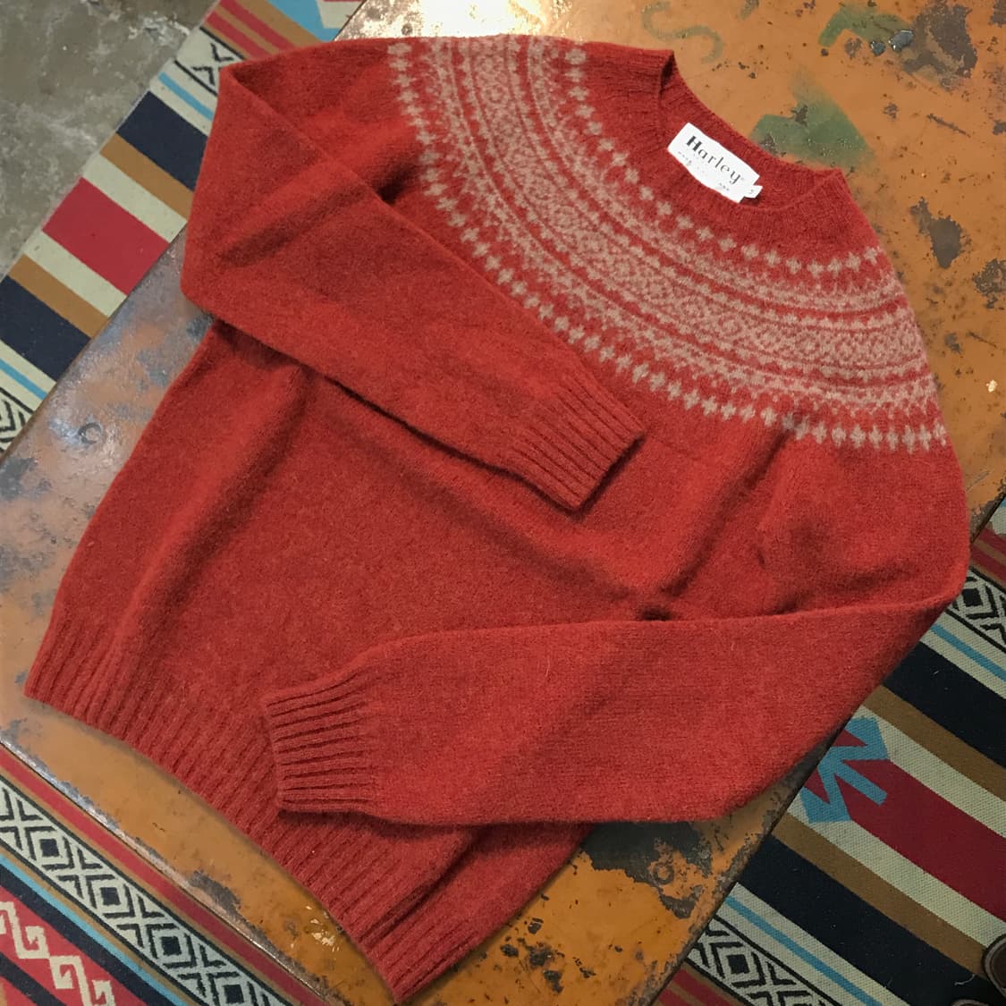 할리오브 스코틀랜드 노르딕 패턴 울 니트 남성 102 여성 프리사이즈 상품이미지2