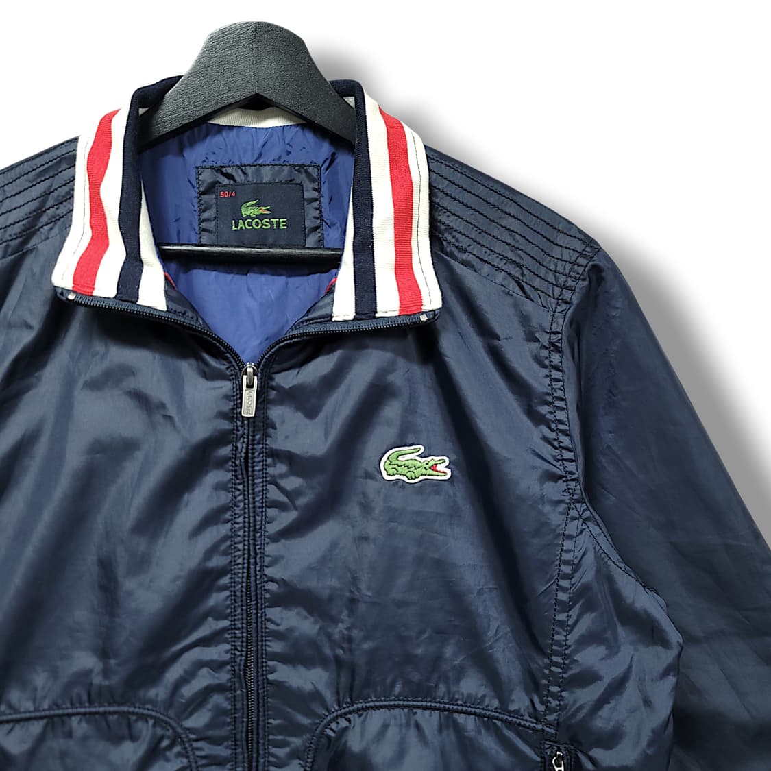 [M~L] 라코스테 네이비 블루종 바람막이 집업 자켓 상품이미지3