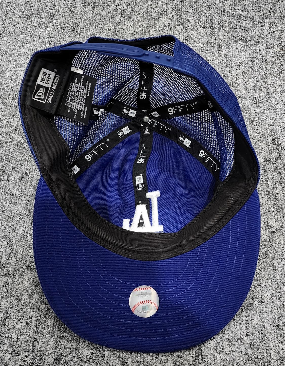 뉴에라 LA 다저스 9FIFTY 메쉬 트러커 스냅백 모자 S-M 상품이미지7
