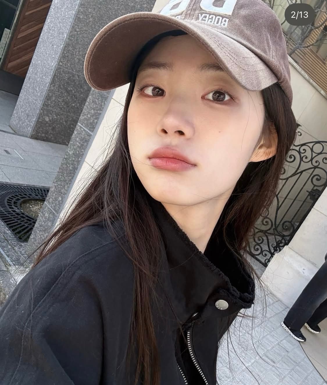 신시아님 착용) 보기보이즈 워시드 볼캡 브라운 상품이미지2