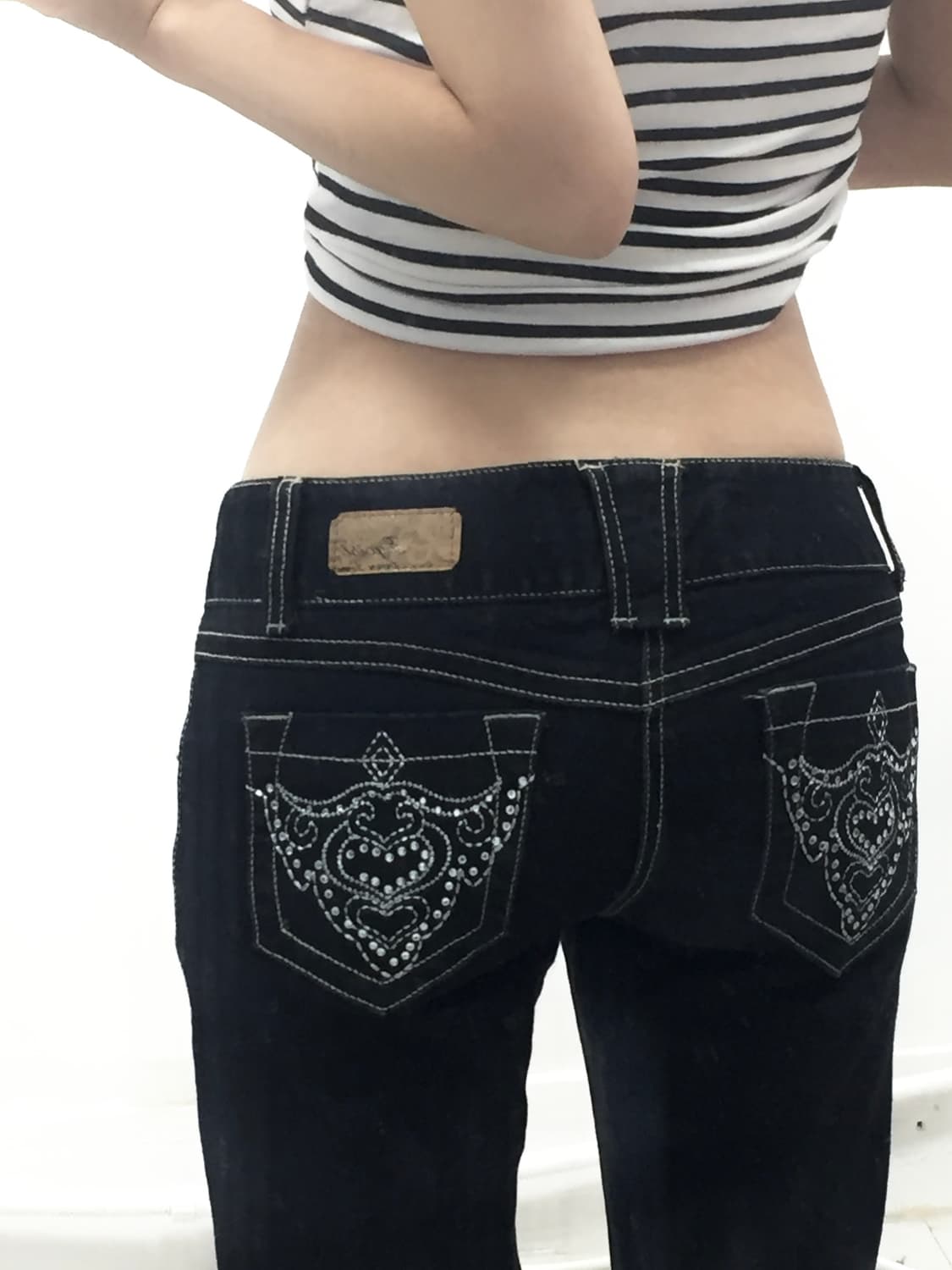 [EGOIST] 에고이스트 갸루 큐빅 y2k 부츠컷 데님 팬츠 상품이미지1