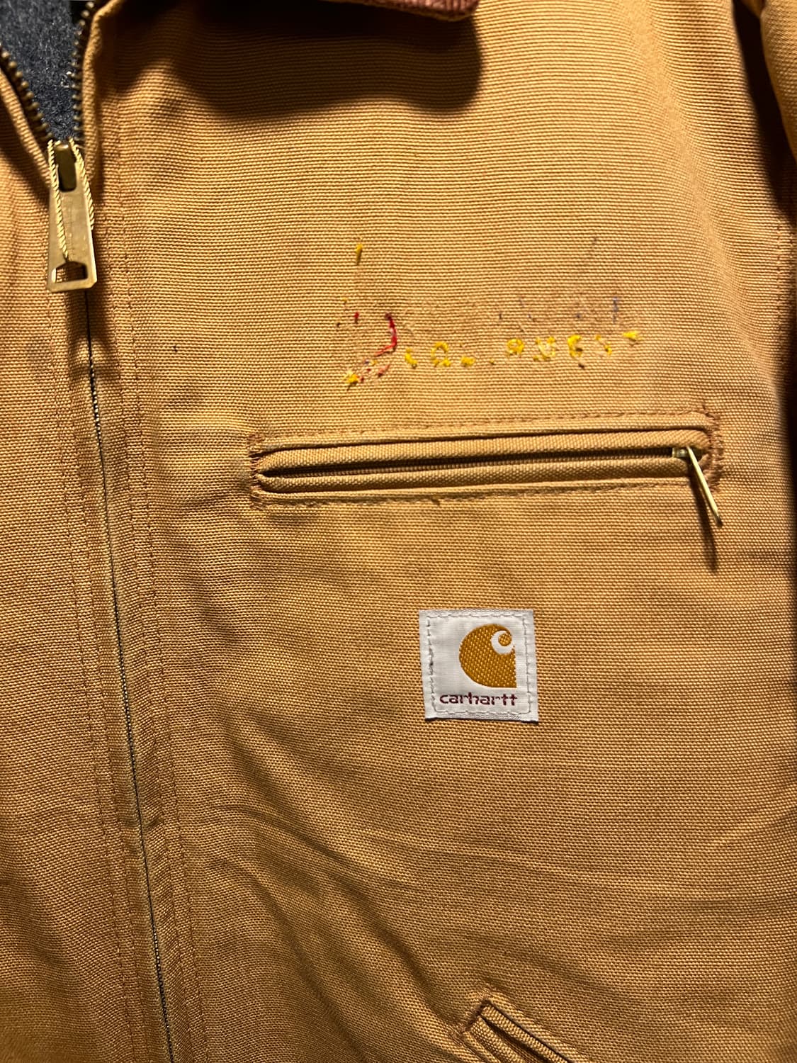 [M]칼하트 Made in USA 브라운 디트로이트 워크 자켓 상품이미지3