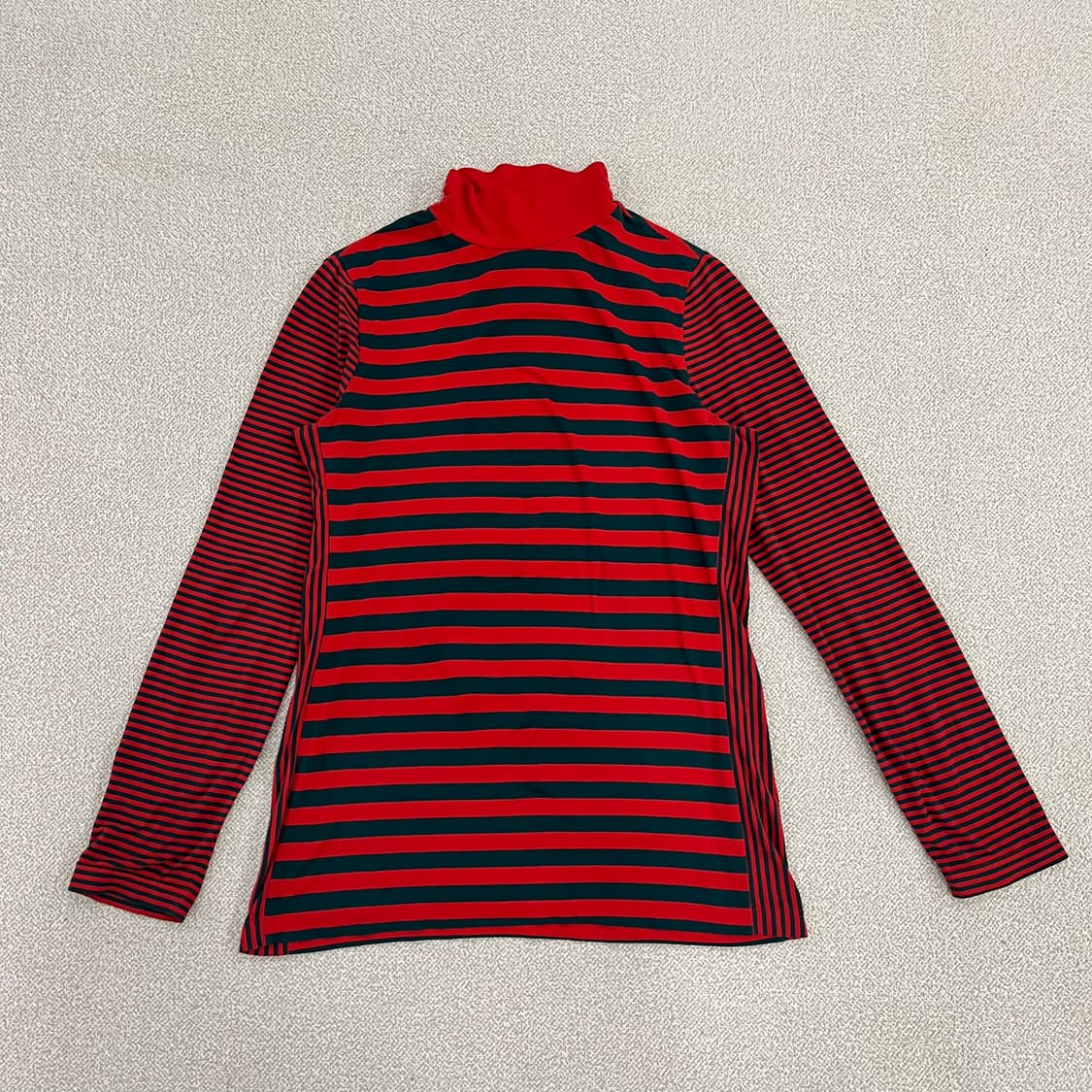 [95] 루이까스텔 골프 여성 스트라이프 터틀넥 긴팔 티셔츠 0107M1 상품이미지1
