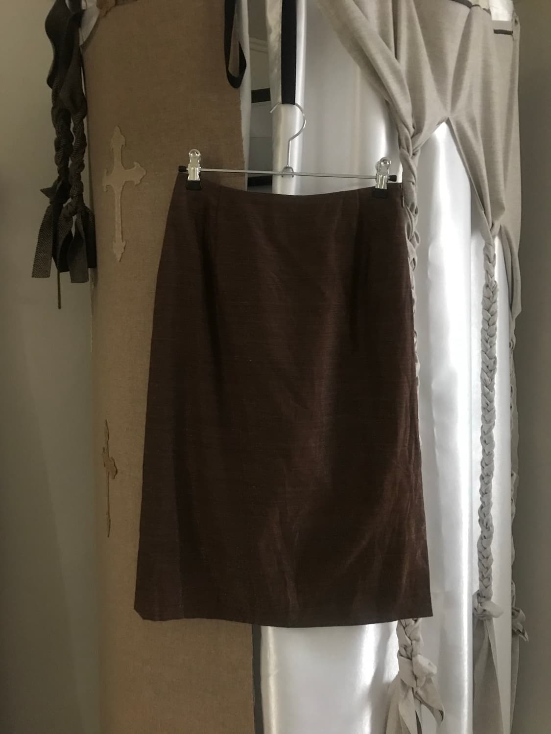 vintage pearl brown skirt 상품이미지1