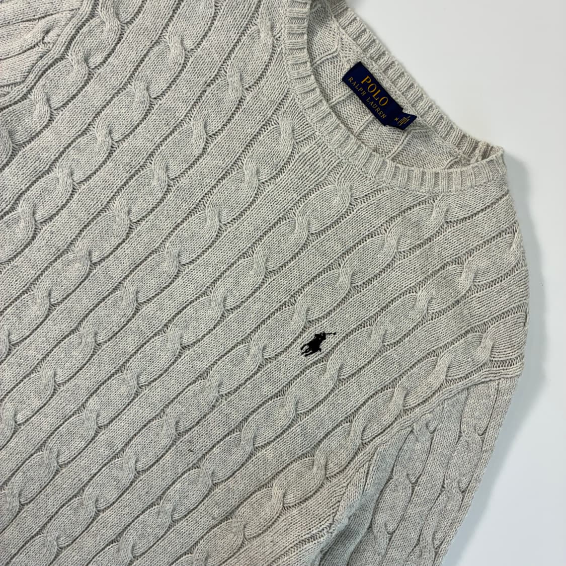 Polo 폴로 랄프로렌 오트 그레이 케이블 라운드 니트 상품이미지3