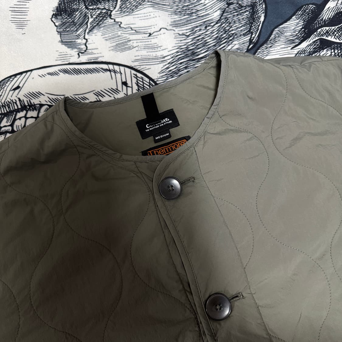 커버낫 노카라 퀄팅자켓 M사이즈 상품이미지2