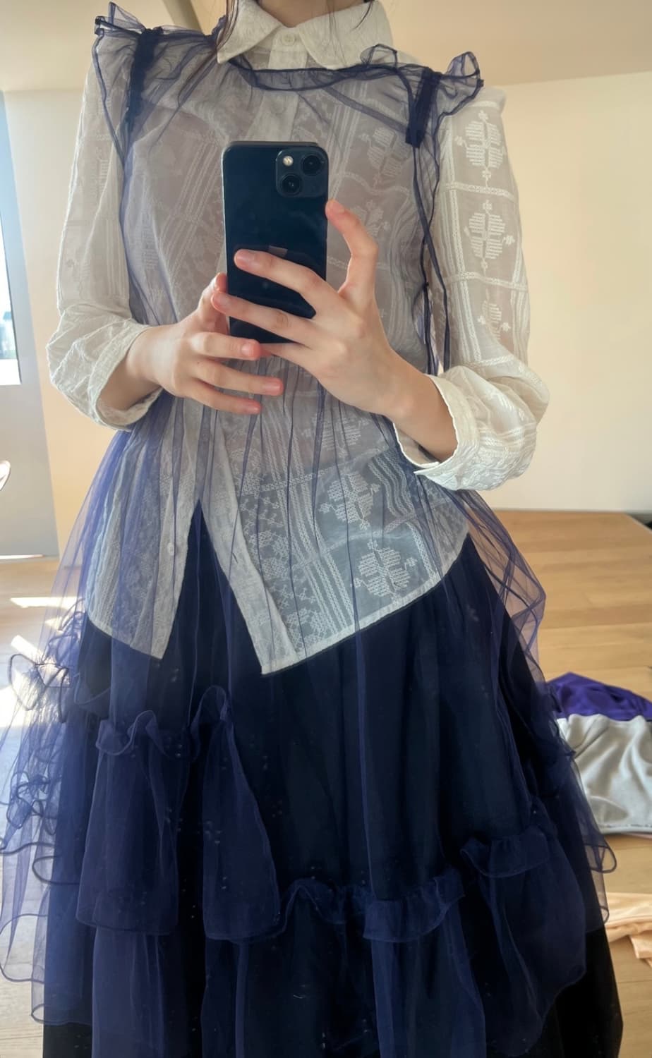 Cosmoss puff lace shirt 상품이미지4