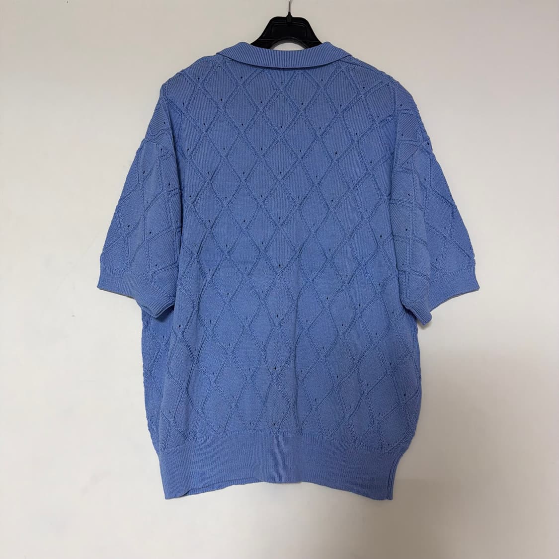 새상품 남자 봄 여름 카라넥 반팔 니트 (블루) 상품이미지2