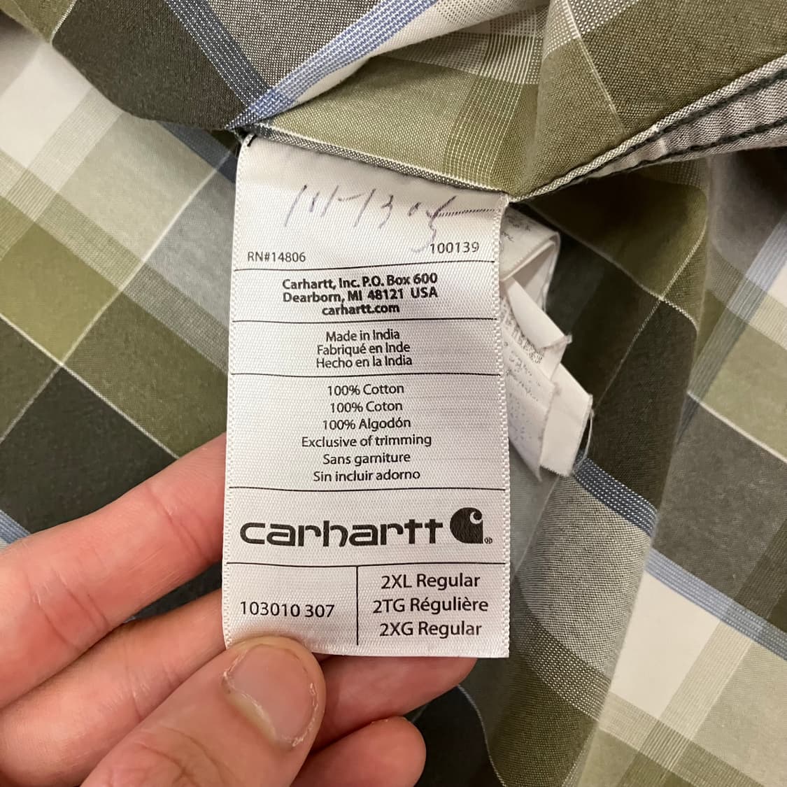 N291 칼하트 체크 반팔셔츠 상품이미지4