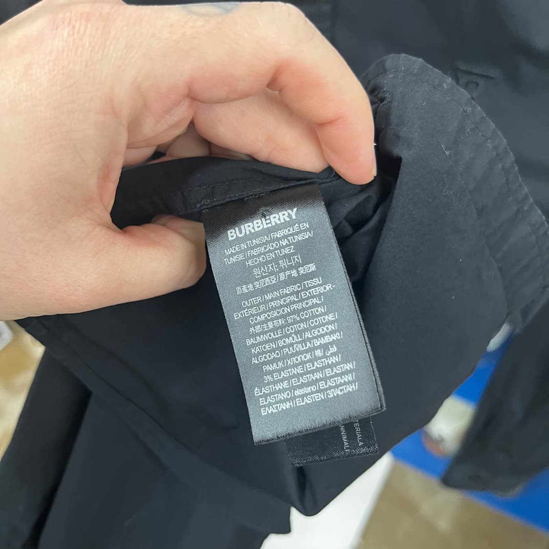 버버리 포플린 솔리드 셔츠 S 상품이미지5