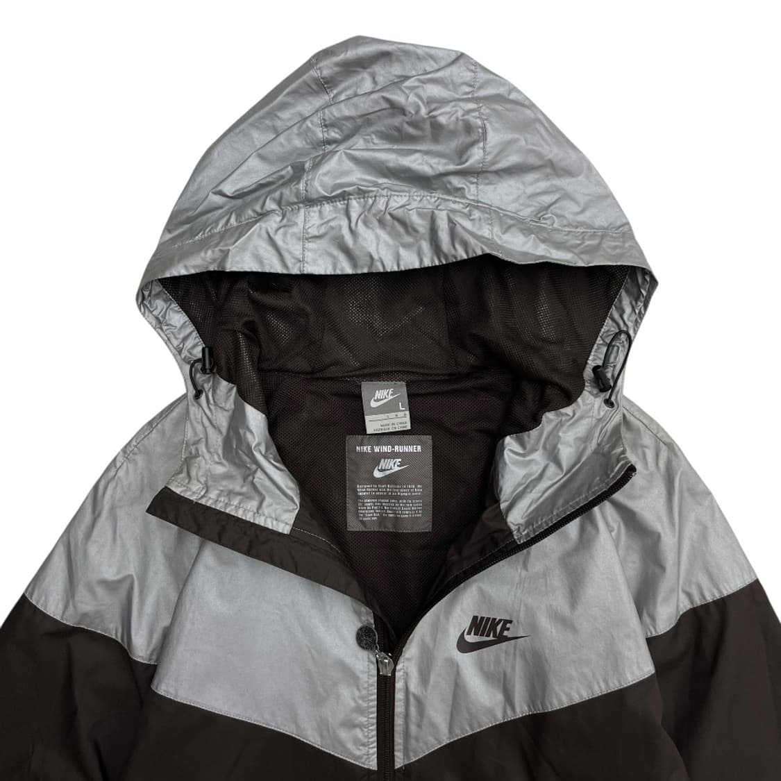 나이키 실버배색 초코맛 바람막이 L 상품이미지5