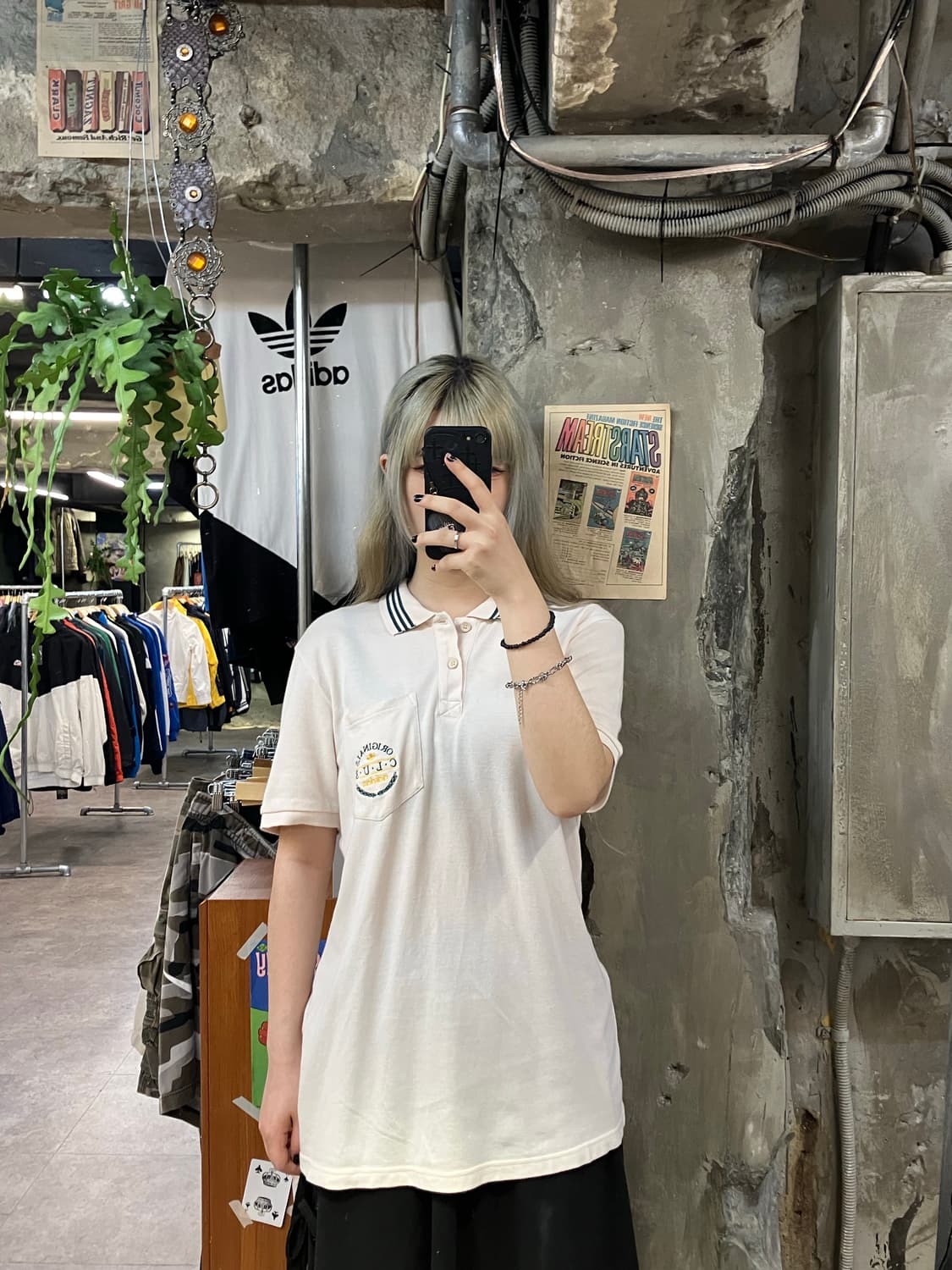 아디다스 카라 반팔 베이지 M  #csz825 상품이미지2
