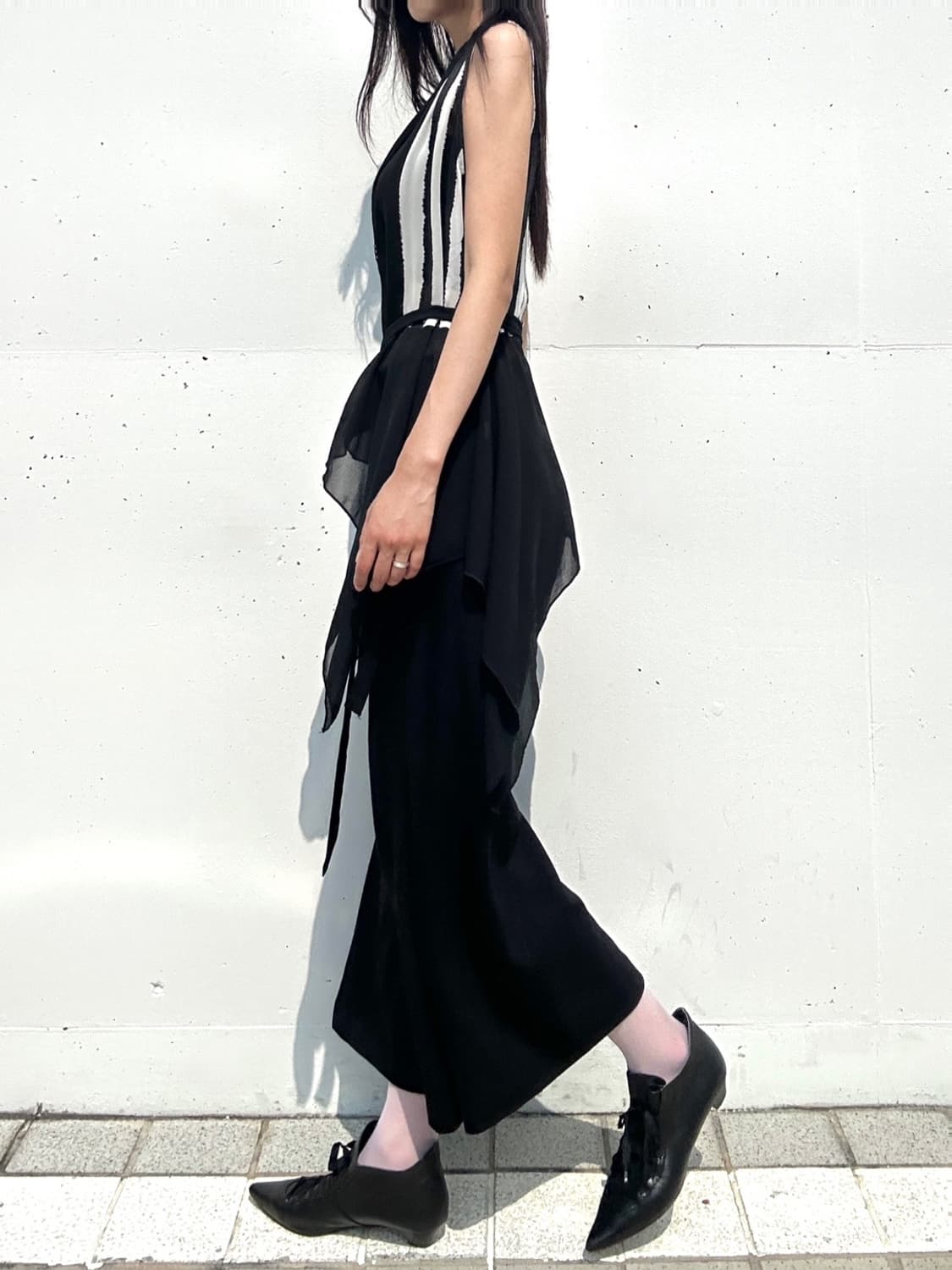 Zebra pattern sheer sleeveless 상품이미지4