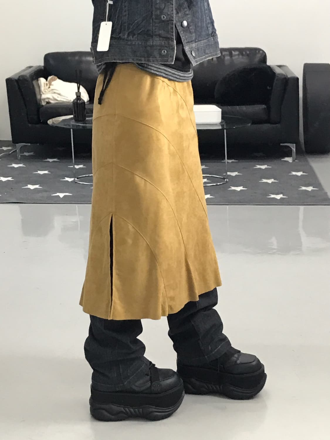 Ballsey Brown suede Long Skirts 상품이미지2